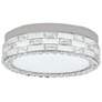 6_Elegance 19 3/4"W Polished Nickel Crystal LED Ceiling Light more views