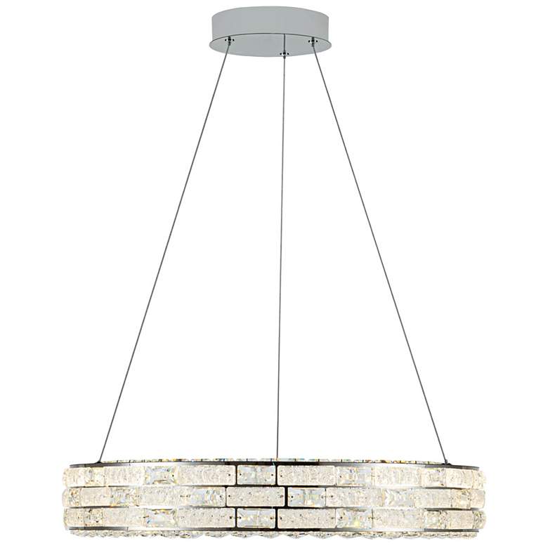 Image 3 Elegance 23.62" Wide Polished Nickel Chandelier w/ Crystal Shade more views
