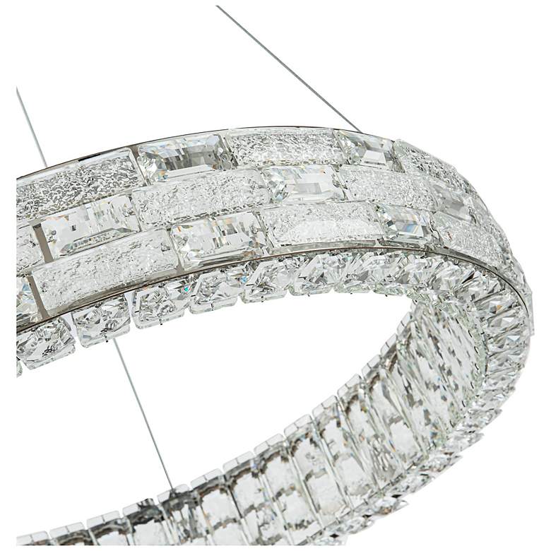 Image 7 Elegance 23.62" Wide Polished Nickel Chandelier w/ Crystal Shade more views
