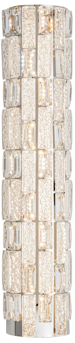 Elegance 23 1/2"H Polished Nickel Crystal LED Wall Sconce