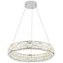 1_Elegance 23 1/2" Wide Polished Nickel Crystal LED Chandelier
