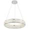 Elegance 23 1/2" Wide Polished Nickel Crystal LED Chandelier