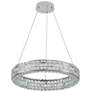 2_Elegance 23 1/2" Wide Polished Nickel Crystal LED Chandelier more views