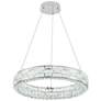 6_Elegance 23 1/2" Wide Polished Nickel Crystal LED Chandelier more views