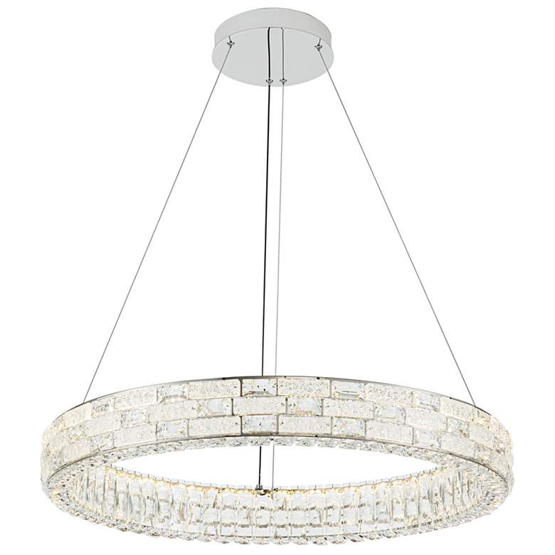 Image 5 Elegance 29.92" Wide Polished Nickel Chandelier w/ Crystal Shade more views