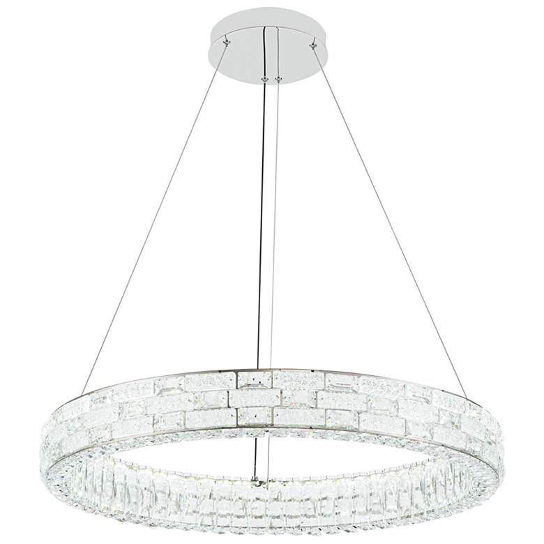 Image 7 Elegance 29.92" Wide Polished Nickel Chandelier w/ Crystal Shade more views