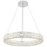 1_Elegance 30" Wide Polished Nickel Crystal LED Chandelier