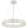 Elegance 30" Wide Polished Nickel Crystal LED Chandelier