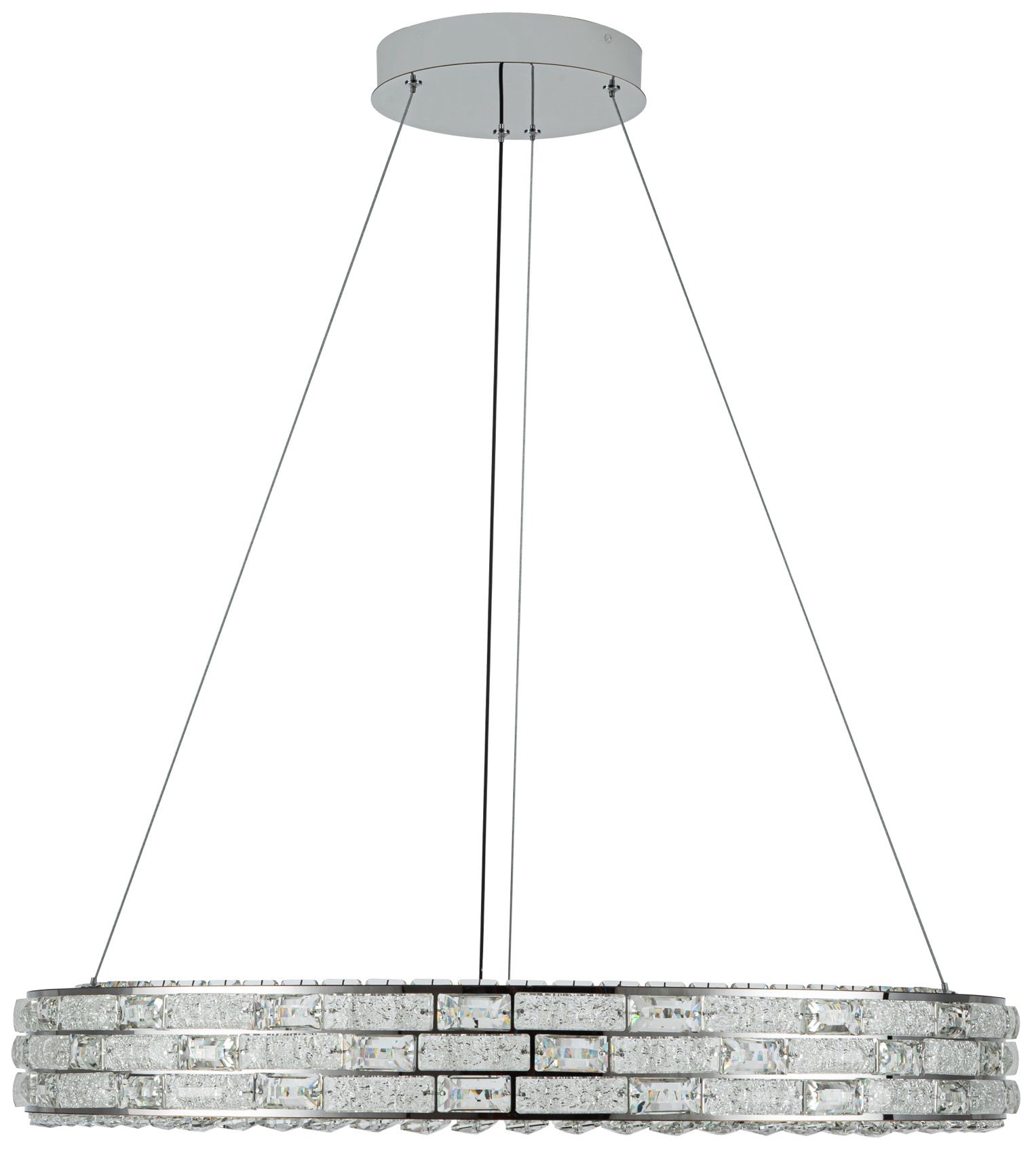 Image 3 Elegance 30" Wide Polished Nickel Crystal LED Chandelier more views