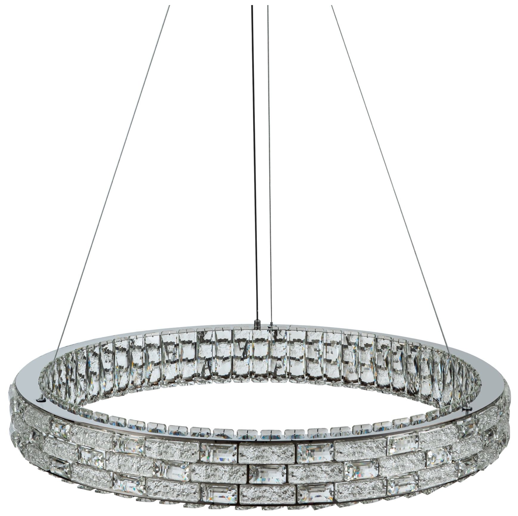 Image 4 Elegance 30" Wide Polished Nickel Crystal LED Chandelier more views