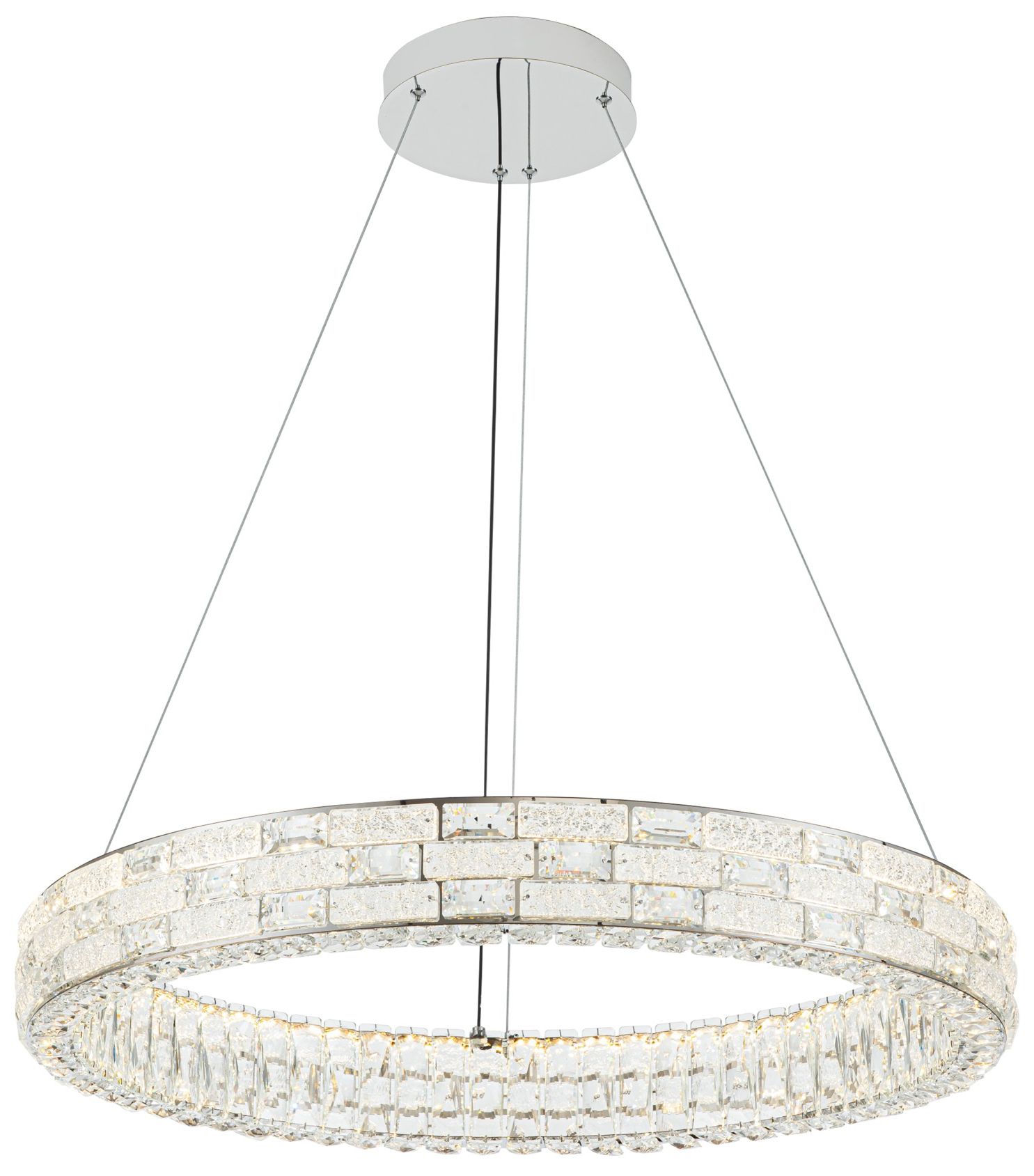 Image 5 Elegance 30" Wide Polished Nickel Crystal LED Chandelier more views