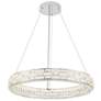 5_Elegance 30" Wide Polished Nickel Crystal LED Chandelier more views