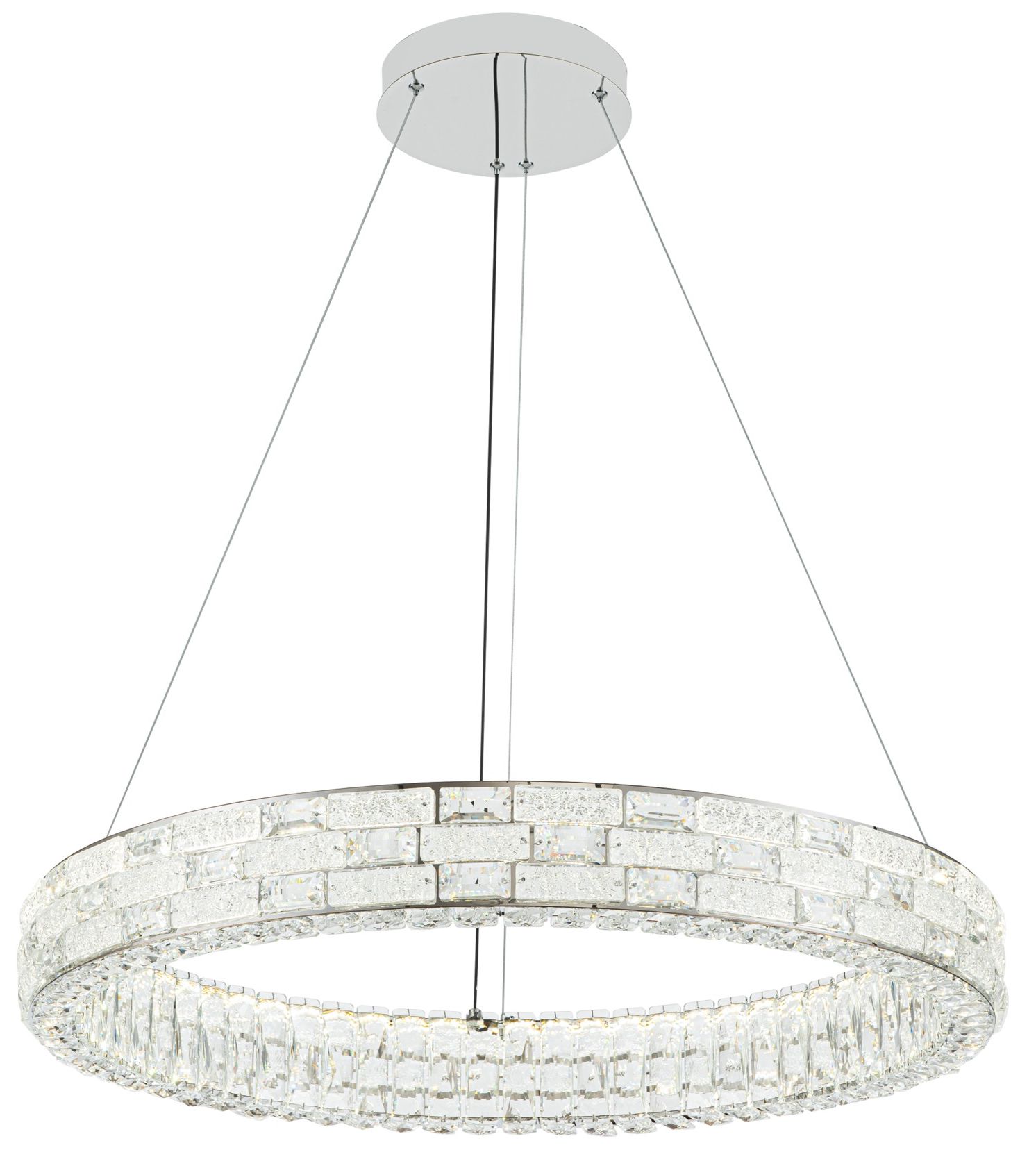 Image 6 Elegance 30" Wide Polished Nickel Crystal LED Chandelier more views