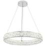 6_Elegance 30" Wide Polished Nickel Crystal LED Chandelier more views