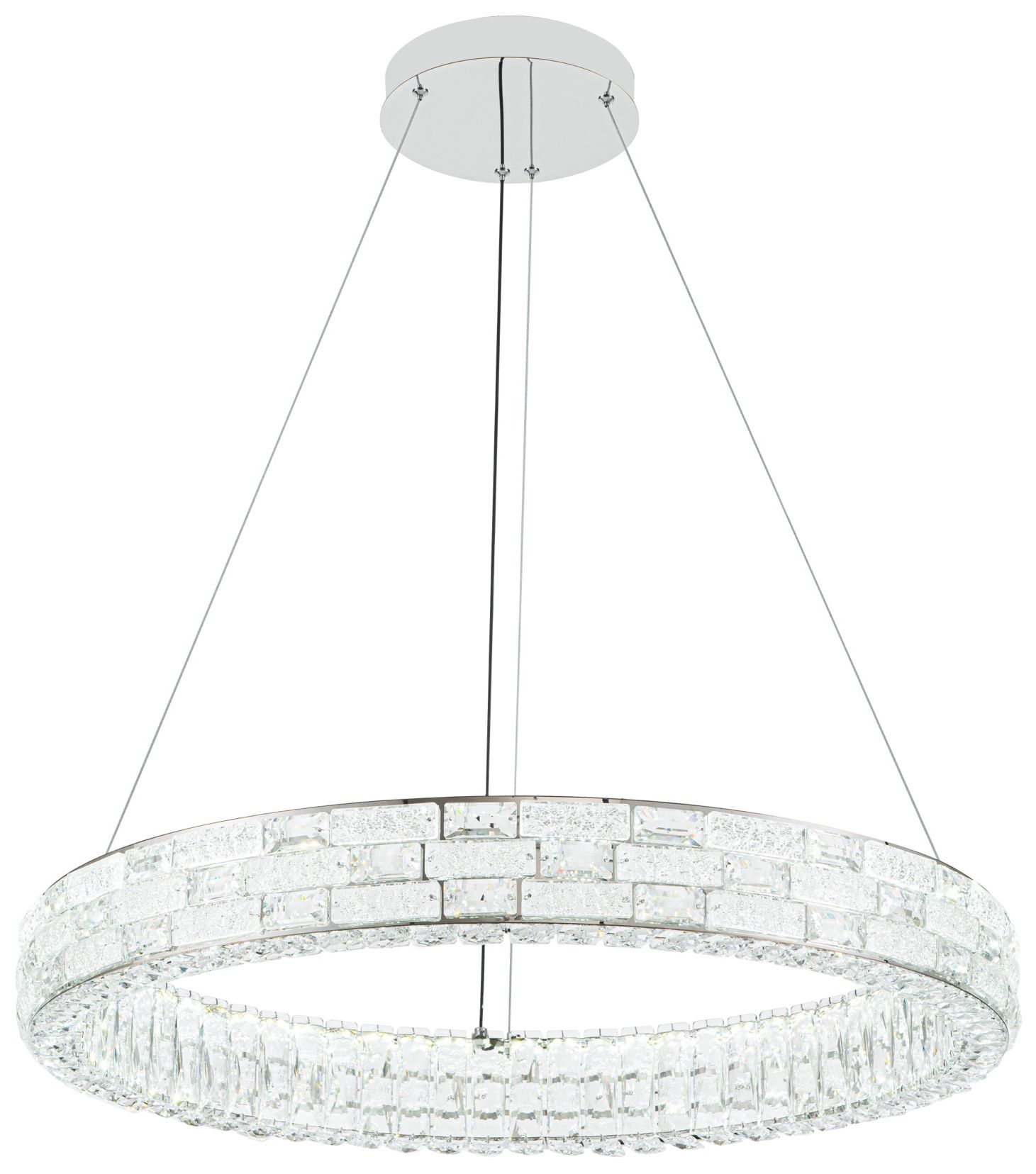 Image 7 Elegance 30" Wide Polished Nickel Crystal LED Chandelier more views