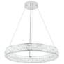 7_Elegance 30" Wide Polished Nickel Crystal LED Chandelier more views