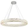 1_Elegance 39 1/2" Wide Polished Nickel Crystal LED Chandelier