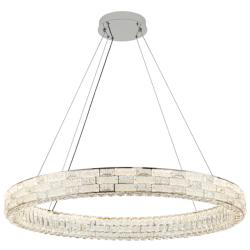 Elegance 39 1/2" Wide Polished Nickel Crystal LED Chandelier