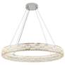4_Elegance 39 1/2" Wide Polished Nickel Crystal LED Chandelier more views