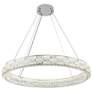 5_Elegance 39 1/2" Wide Polished Nickel Crystal LED Chandelier more views