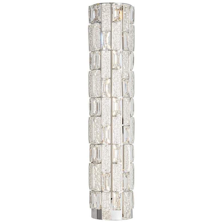 Image 1 Elegance 4.13" High Polished Nickel Wall Sconce w/ Crystal Shade