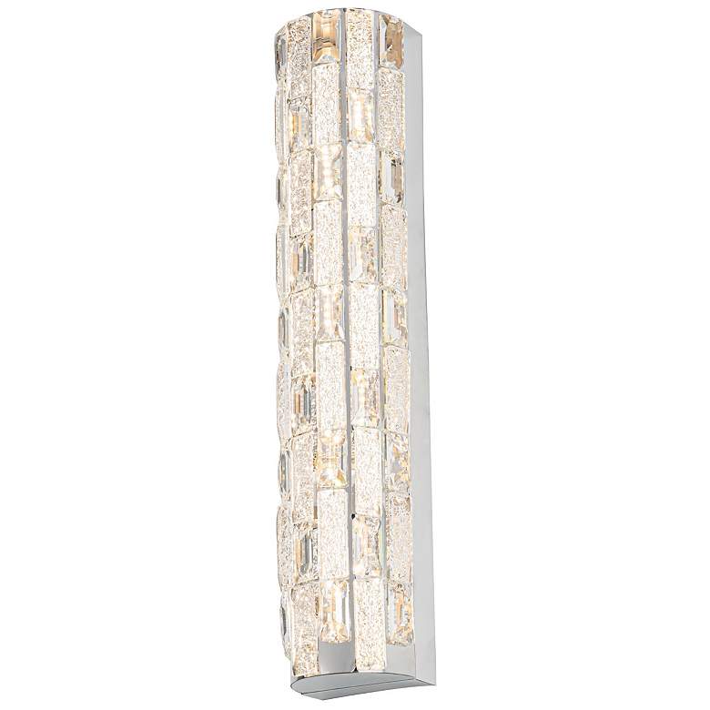 Image 2 Elegance 4.13" High Polished Nickel Wall Sconce w/ Crystal Shade more views