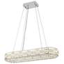 1_Elegance 47 1/4"W Polished Nickel Crystal LED Island Pendant