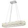 Elegance 47 1/4"W Polished Nickel Crystal LED Island Pendant