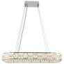4_Elegance 47 1/4"W Polished Nickel Crystal LED Island Pendant more views