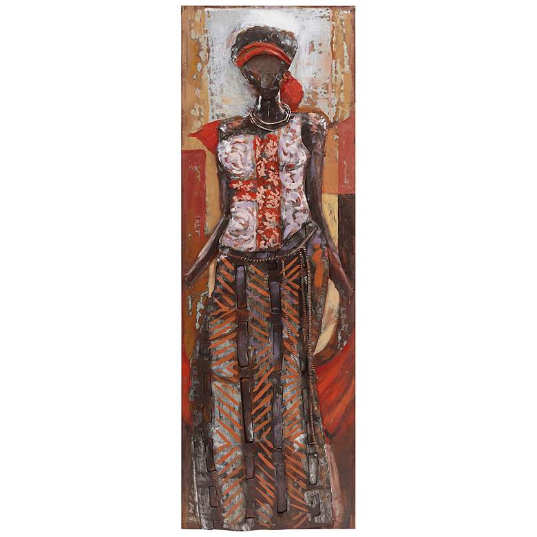 Image 3 Elegance 60" High Mixed Media Metal Dimensional Wall Art