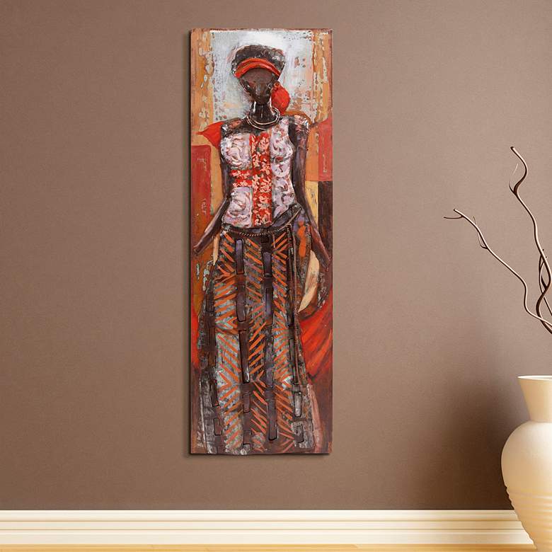 Image 2 Elegance 60 inch High Mixed Media Metal Dimensional Wall Art