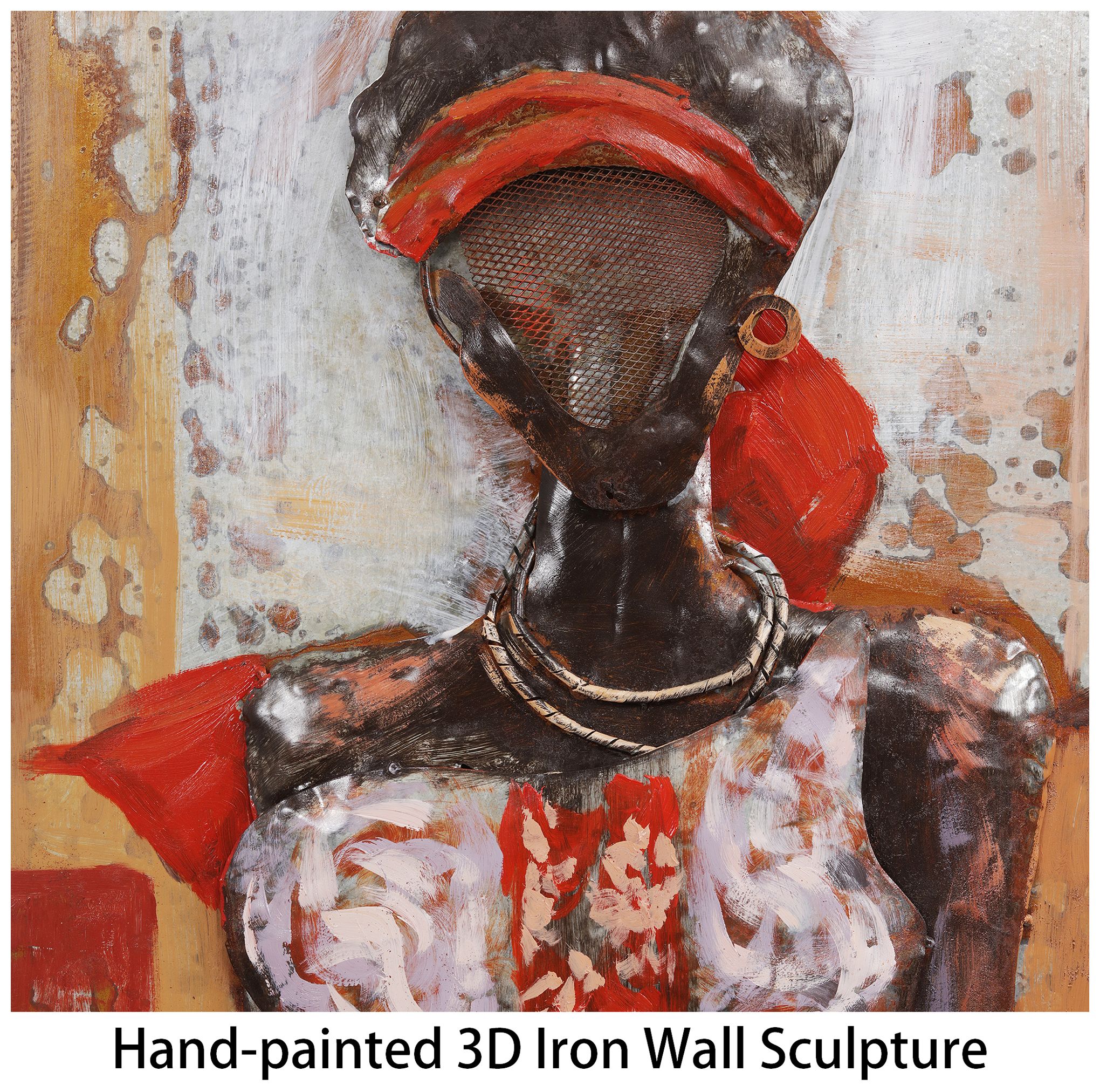 Elegance 60" High Mixed Media Metal Dimensional Wall Art in scene