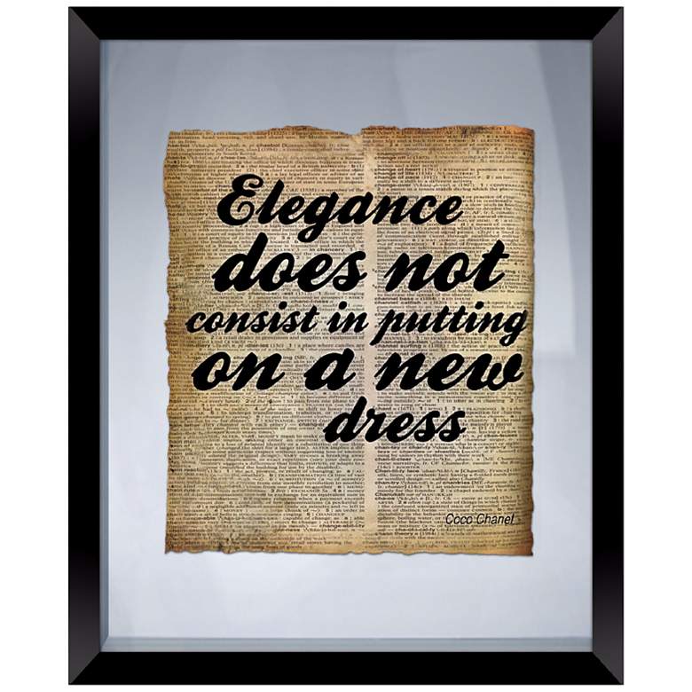 Image 1 Elegance Quote 22 inch High Floating Picture Frame Wall Art