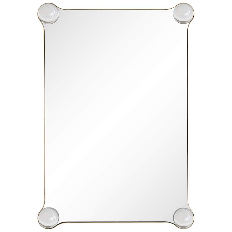 Image 1 Elegance Rectangular Wall Mirror with Half Sphere Corner