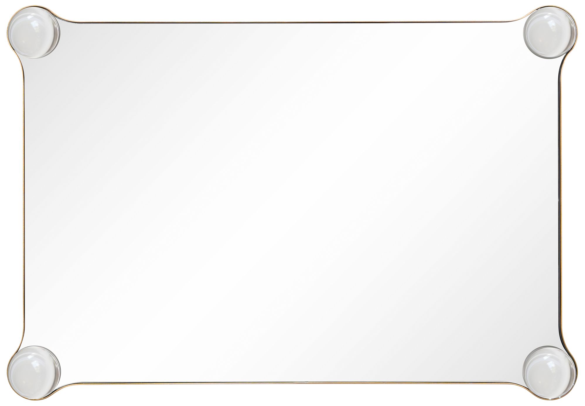 Image 3 Elegance Rectangular Wall Mirror with Half Sphere Corner more views