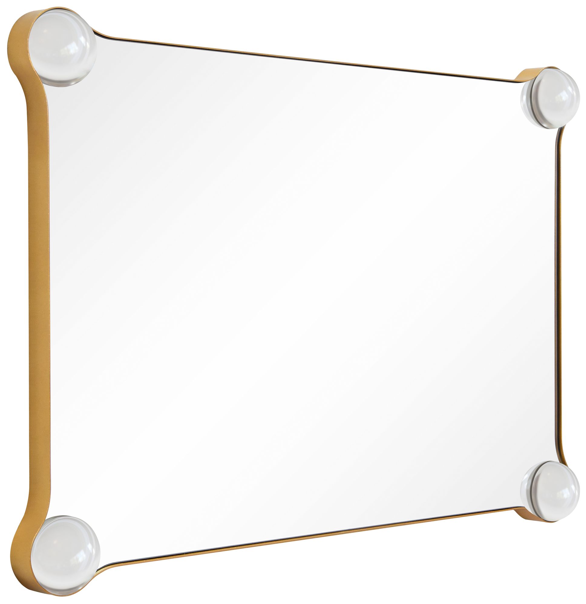 Image 4 Elegance Rectangular Wall Mirror with Half Sphere Corner more views