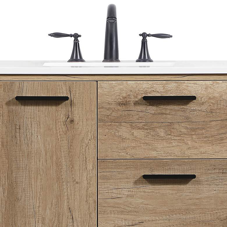 Image 4 Elegant Baldwin 30 In. Bathroom Vanity In Natural Oak more views
