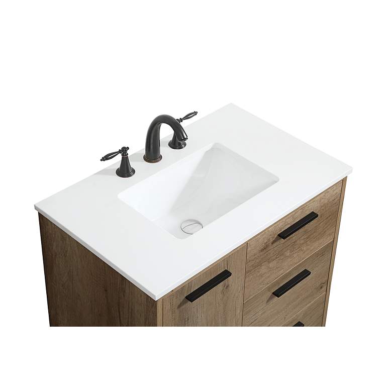 Image 5 Elegant Baldwin 30 In. Bathroom Vanity In Natural Oak more views