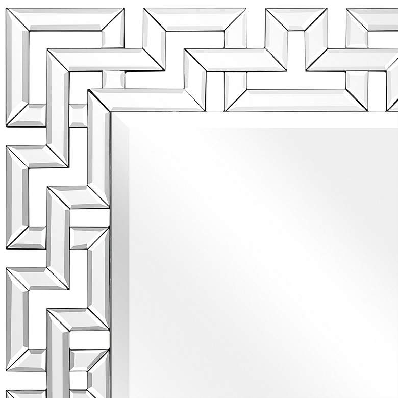 Image 3 Elegant Beveled Geometry 31 inch x 40 inch Decorative Wall Mirror more views