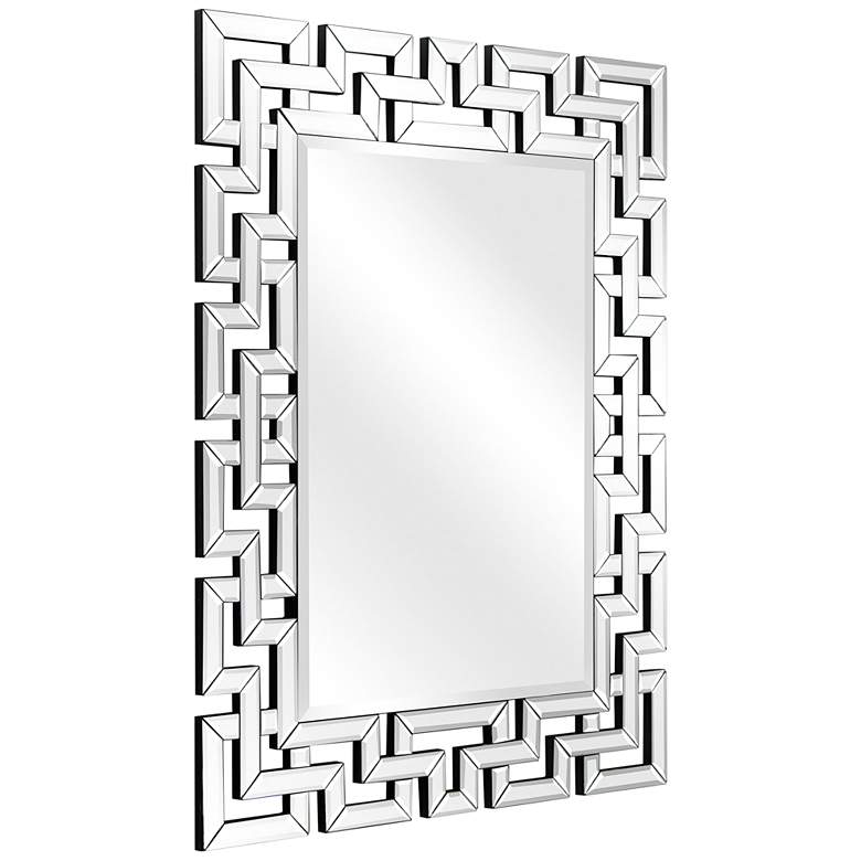 Image 5 Elegant Beveled Geometry 31 inch x 40 inch Decorative Wall Mirror more views