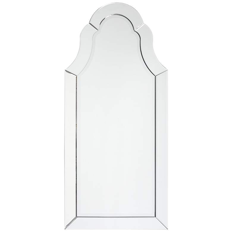 Image 2 Elegant Beveled I 20 inch x 44 inch Crowned Top Wall Mirror