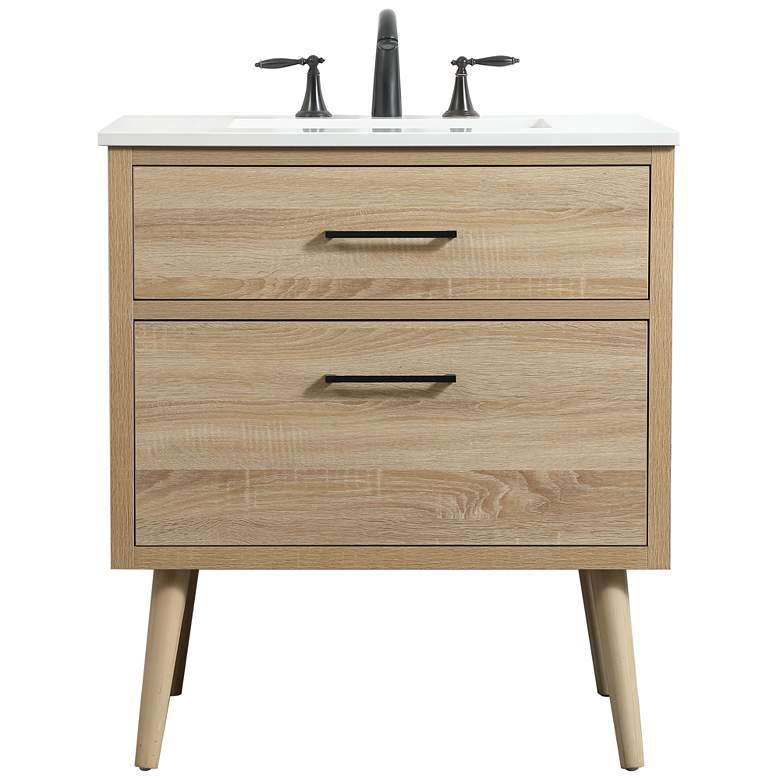 Image 1 Elegant Boise 30 In. Bathroom Vanity In Mango Wood