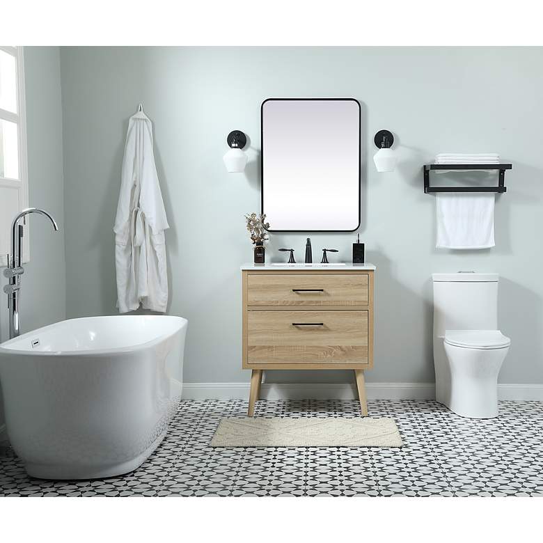 Image 5 Elegant Boise 30 In. Bathroom Vanity In Mango Wood more views