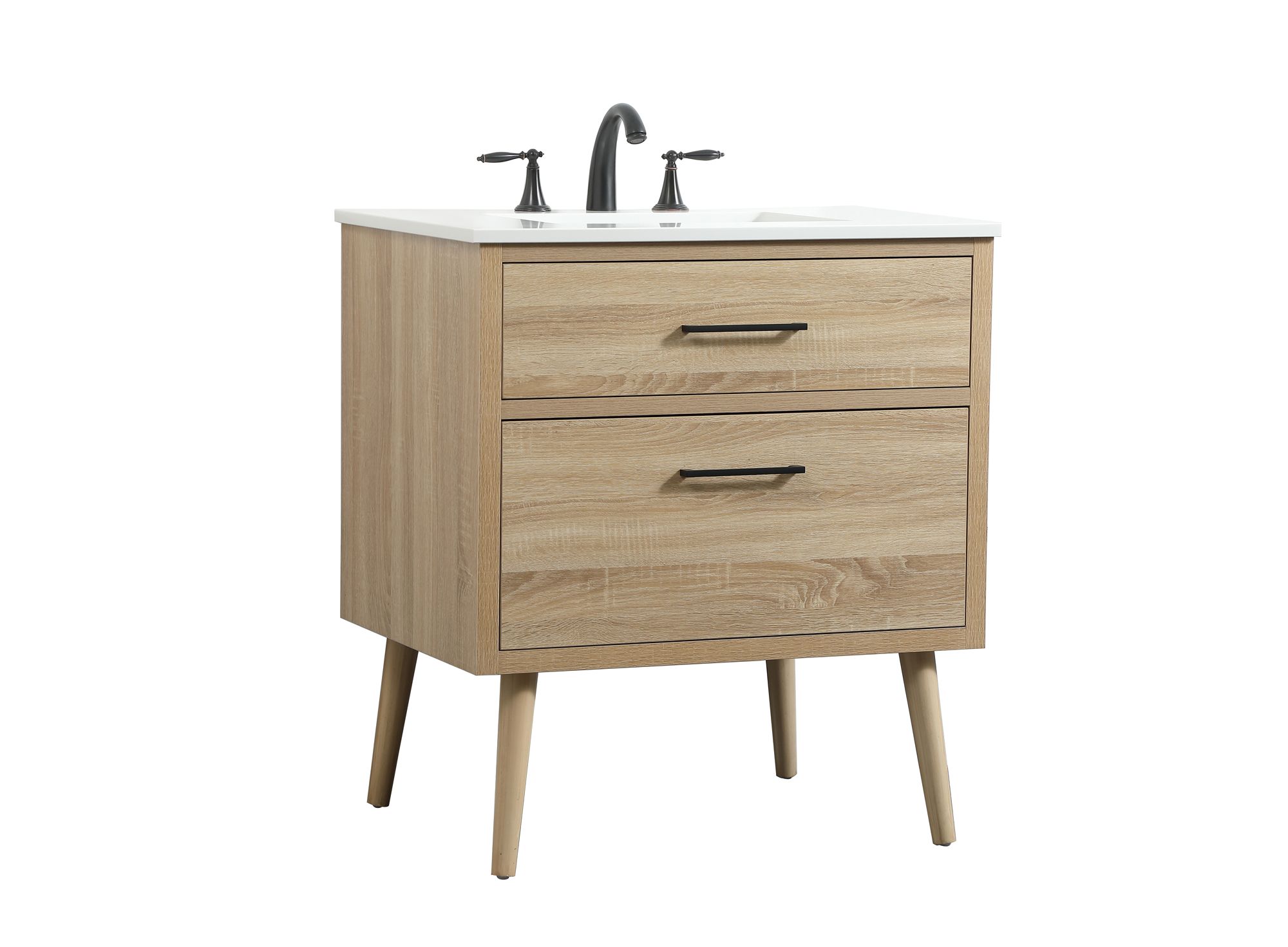 Elegant Boise 30 In. Bathroom Vanity In Mango Wood