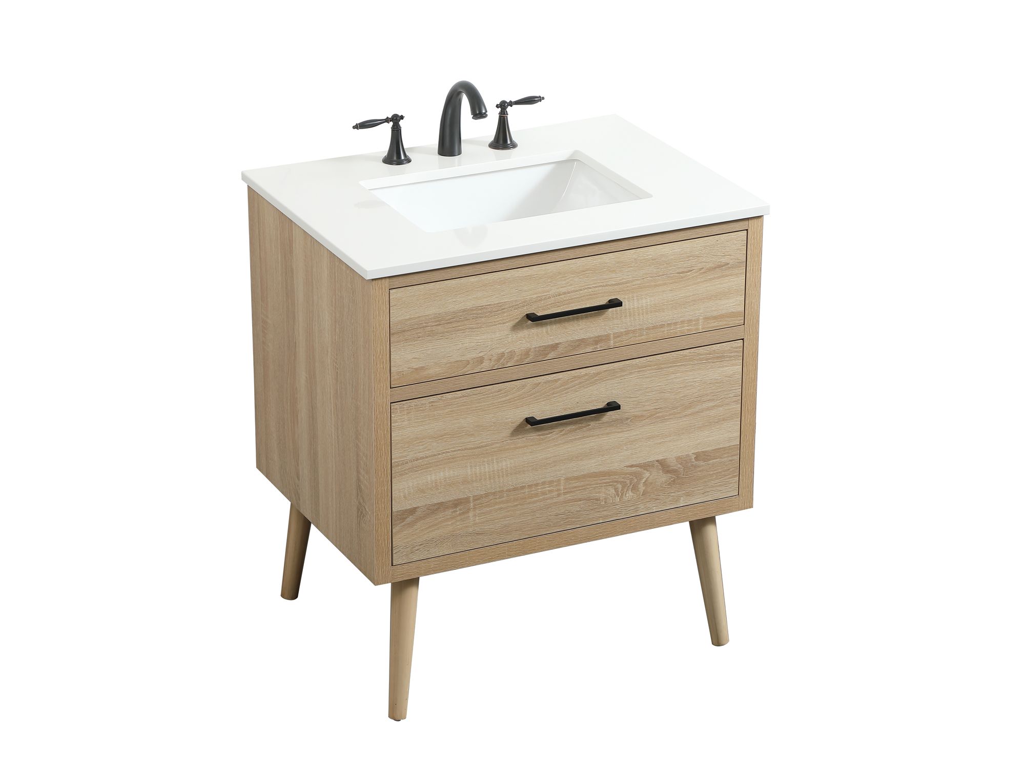 Elegant Boise 30 In. Bathroom Vanity In Mango Wood