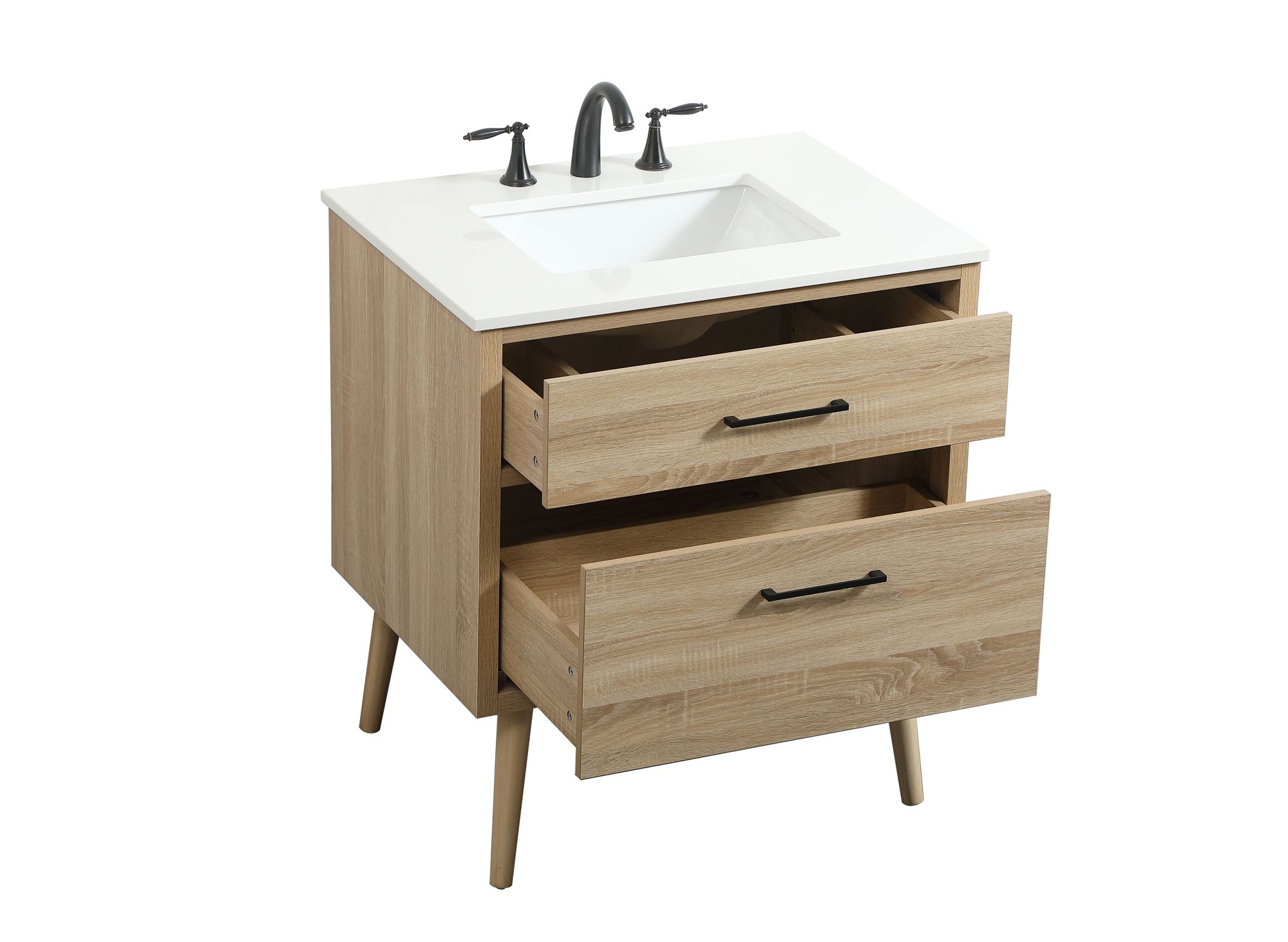 Elegant Boise 30 In. Bathroom Vanity In Mango Wood