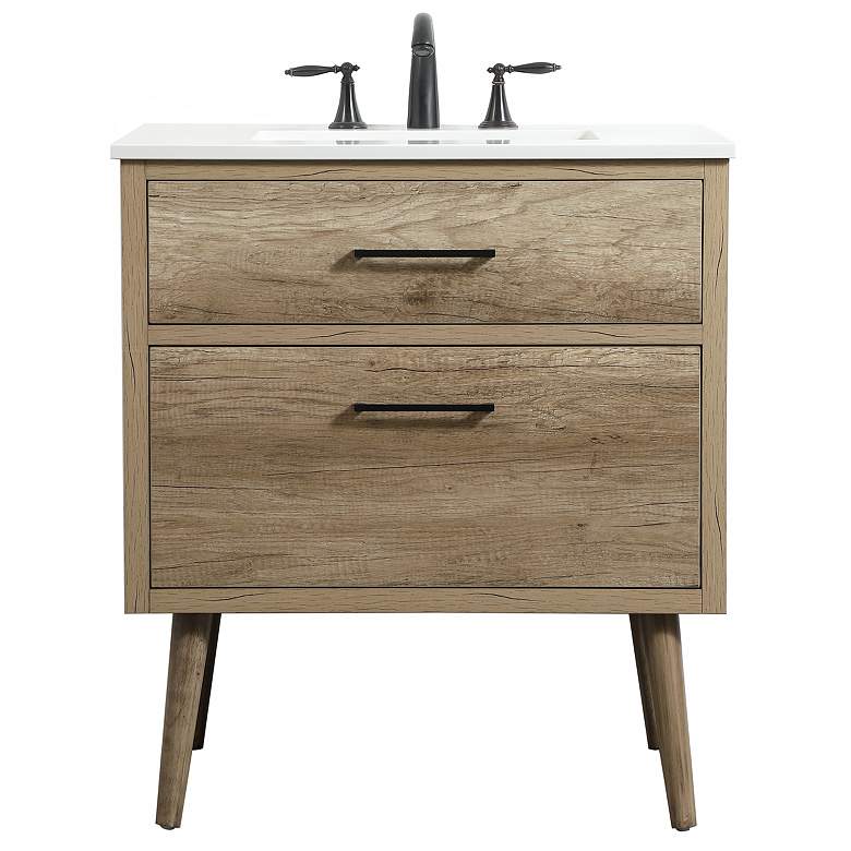 Image 1 Elegant Boise 30 In. Bathroom Vanity In Natural Oak
