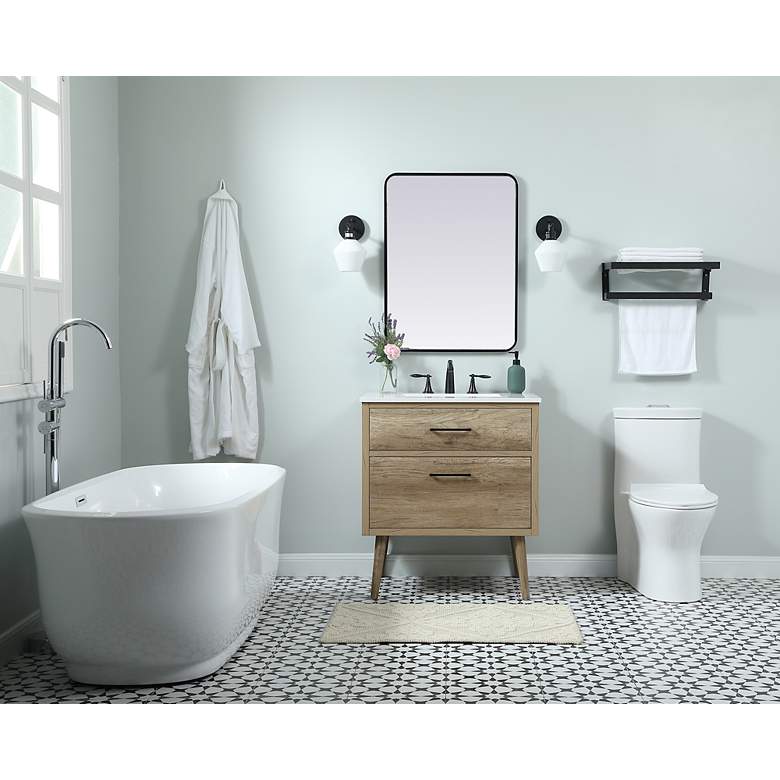 Image 5 Elegant Boise 30 In. Bathroom Vanity In Natural Oak more views