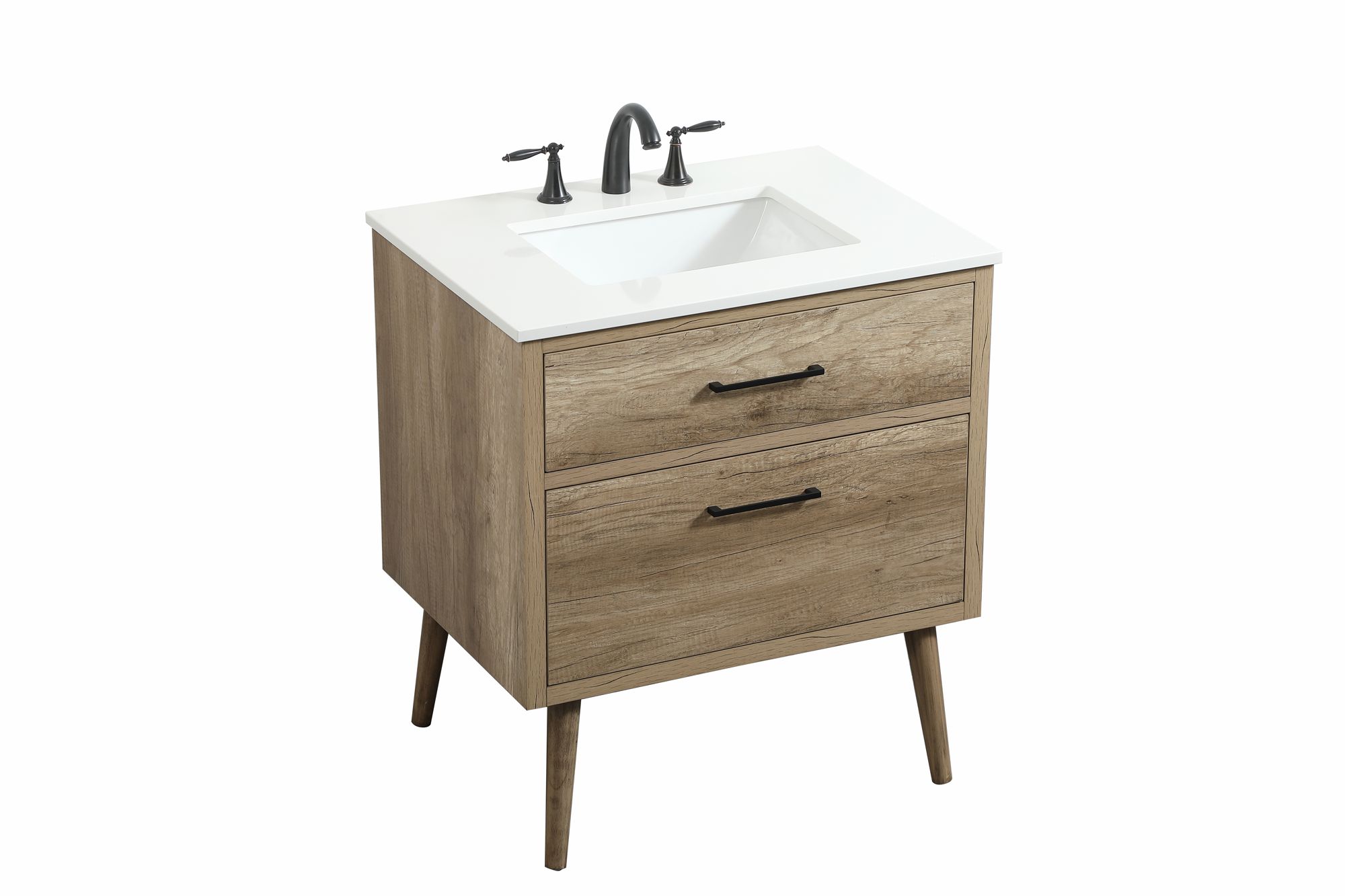 Elegant Boise 30 In. Bathroom Vanity In Natural Oak