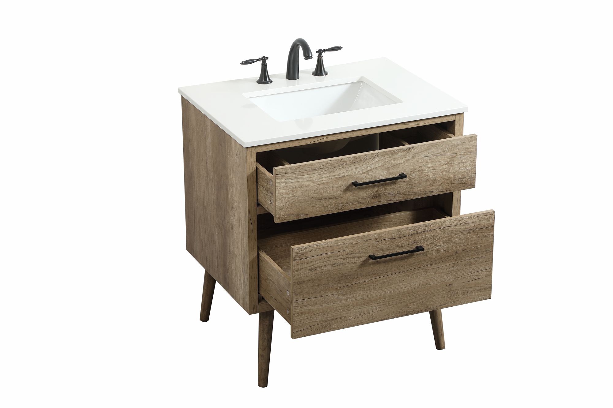 Elegant Boise 30 In. Bathroom Vanity In Natural Oak